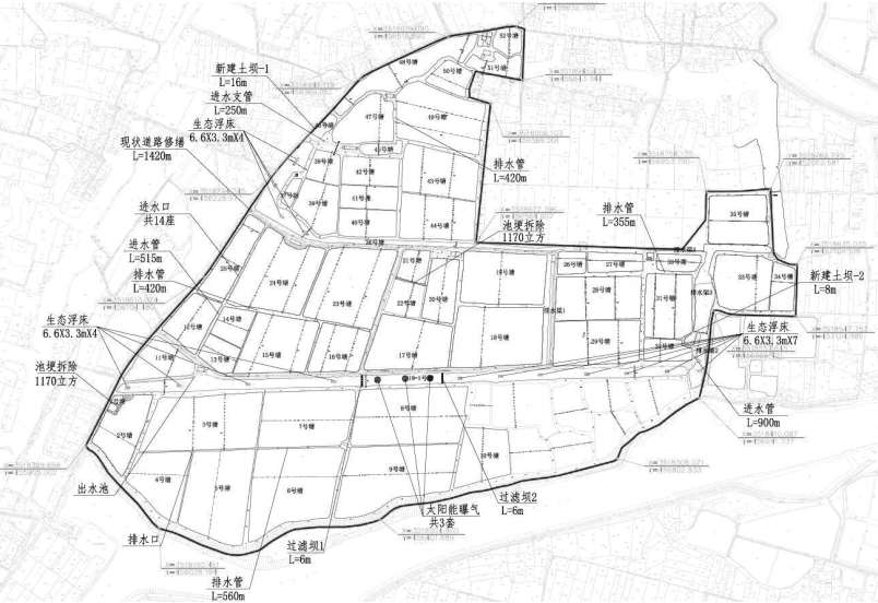 养殖区三池两坝尾水治理设计